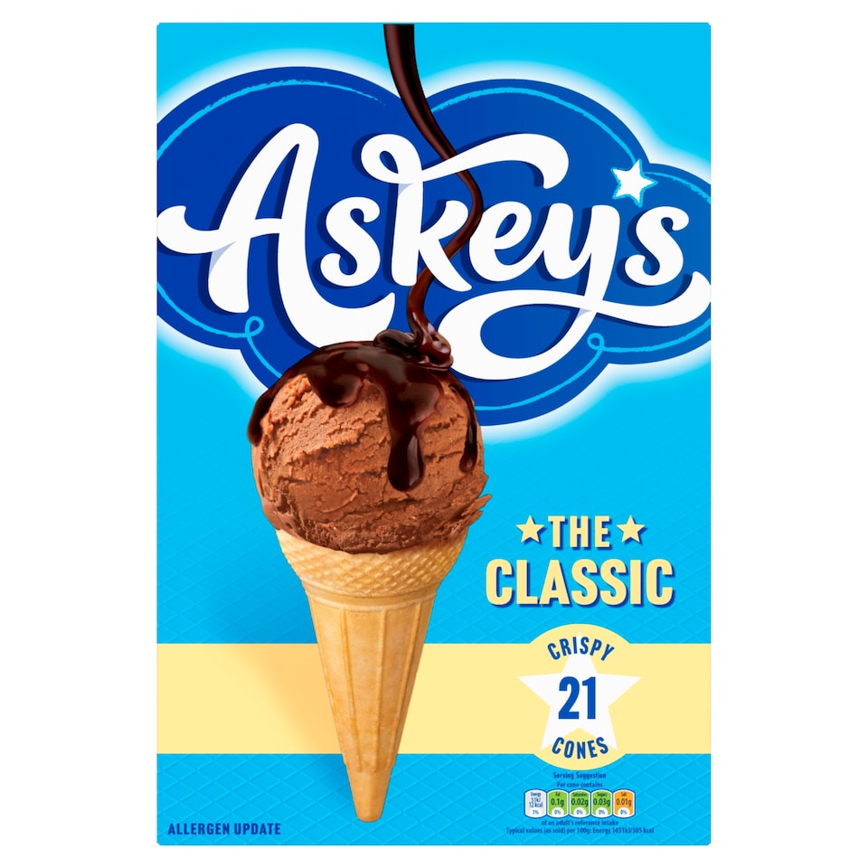 Askeys Classic Ice Cream Crispy 21 Cones