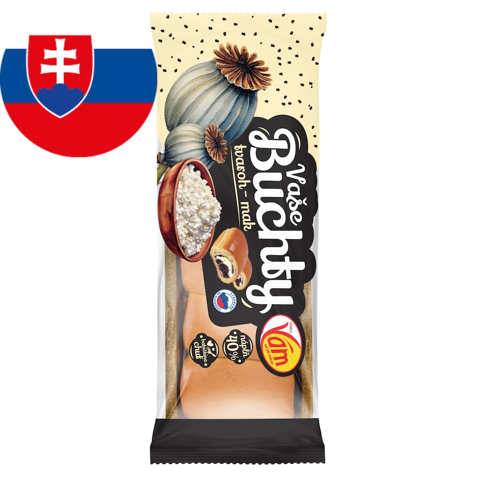 Vamex Your Buns with Cottage Cheese and Poppy Seed Filling 300 g