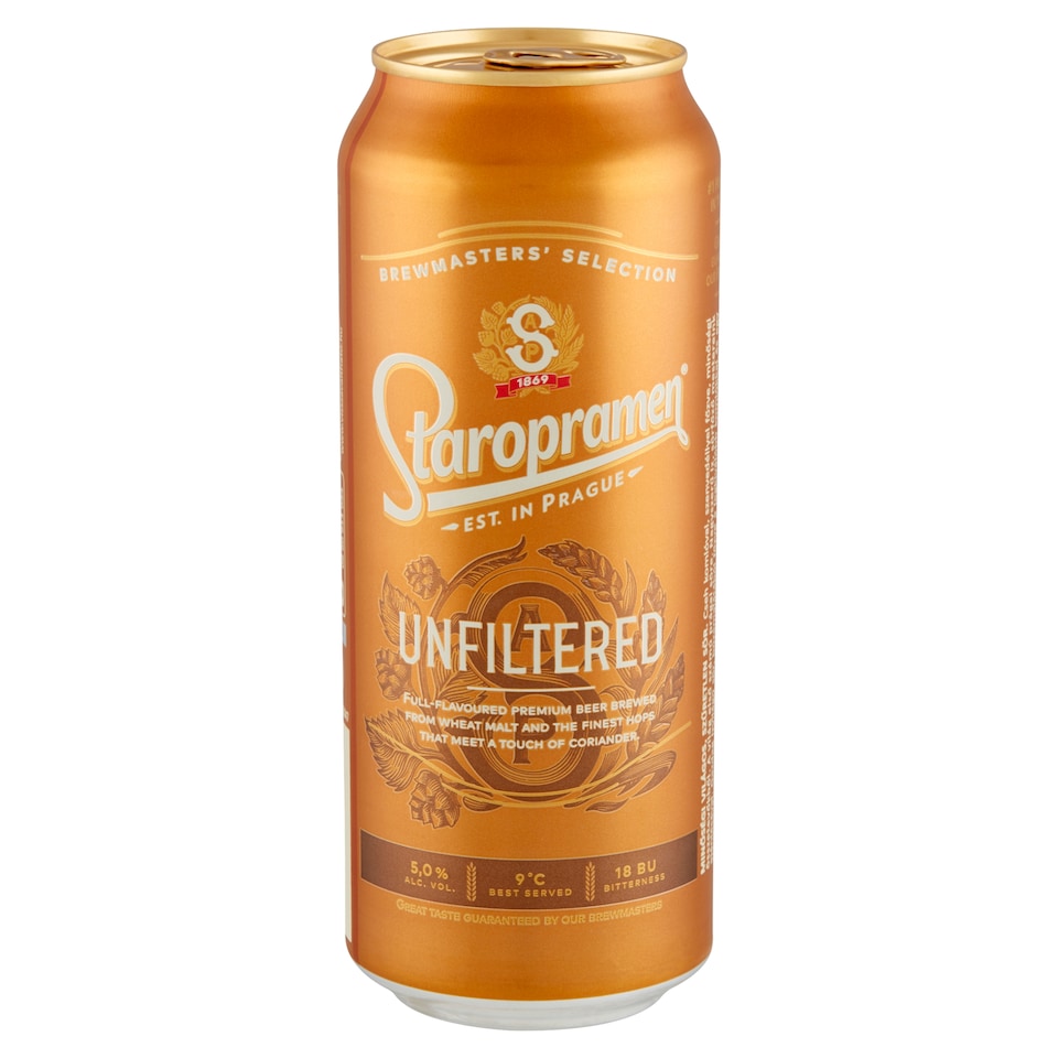 image 1 of Staropramen Unfiltered Premium Lager Beer 5% 0,5 l