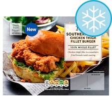 Tesco Southern Fried Chicken Thigh Fillet Burger 300G