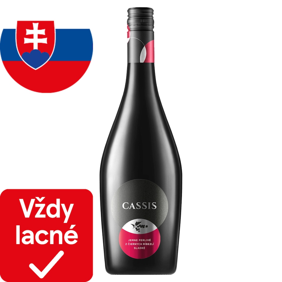 Cassis miešaný alkoholický nápoj z ovocného vína z čiernych ríbezlí 0,75 l