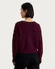image 3 of F&F Knitted Fluffy V Neck Cardigan in Burgundy