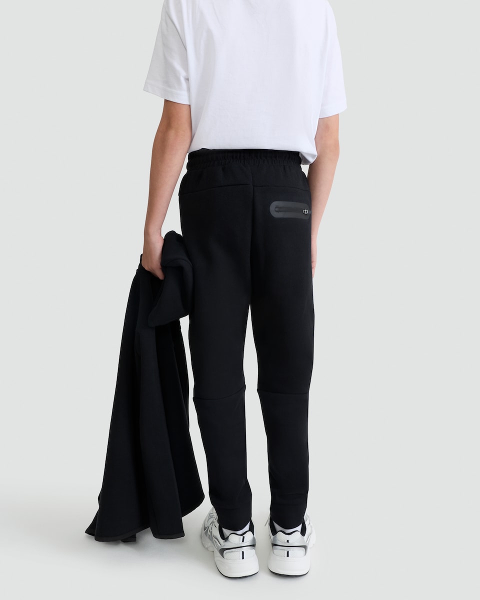 image 1 of F&F Active Cotton Rich Cuffed Drawstring Joggers in Black