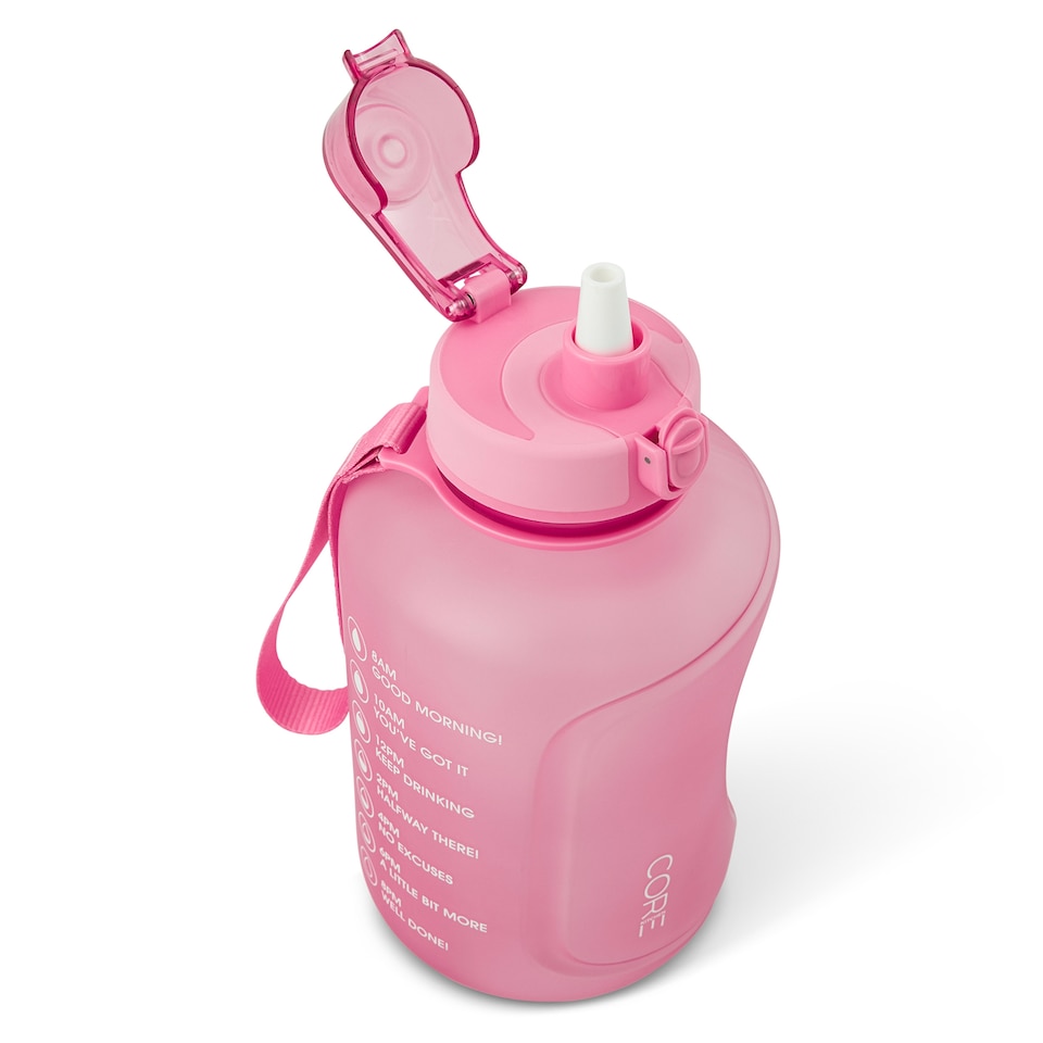 image 1 of Core Kitchen Pink Plastic Barrel Water Bottle 1.5L