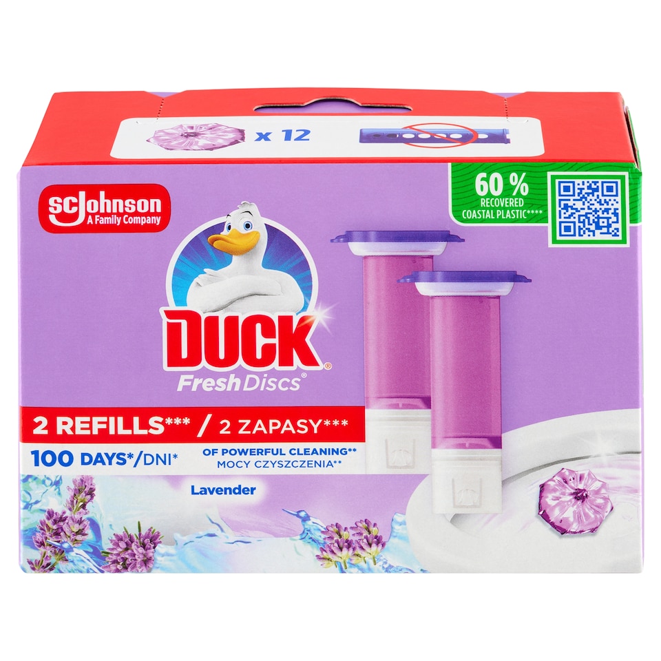 obrázok 1 z Duck Fresh Discs Čistič WC levanduľa náplň 2 x 36 ml (72 ml)