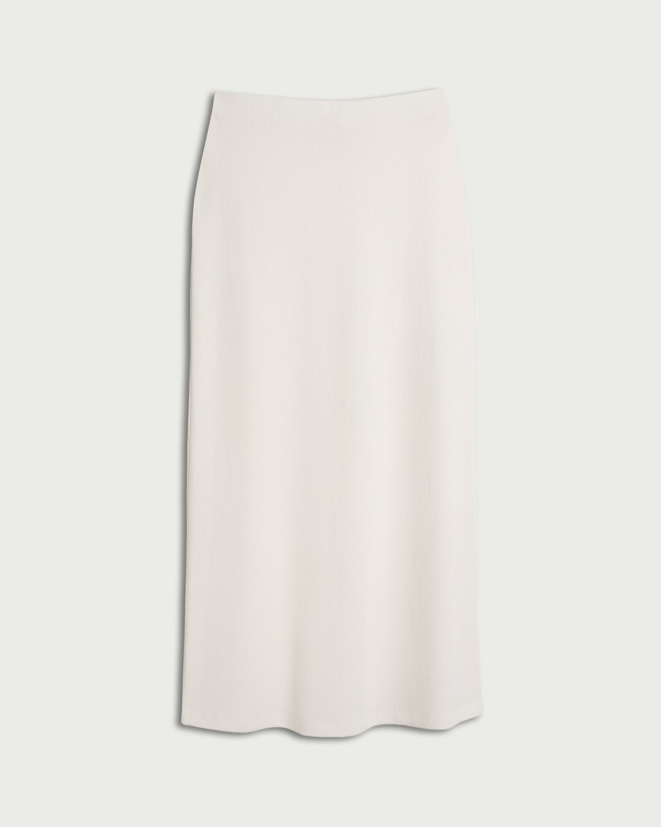 image 1 of F&F Textured Co-ord Maxi Skirt in Cream