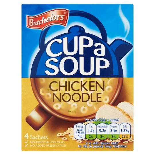 Batchelors Cup A Soup Special Chicken Noodle 4S 94G Tesco Groceries