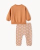 image 2 of F&F Baby Cotton Rich Pumpkin Sweatshirt and Leggings Set in Brick
