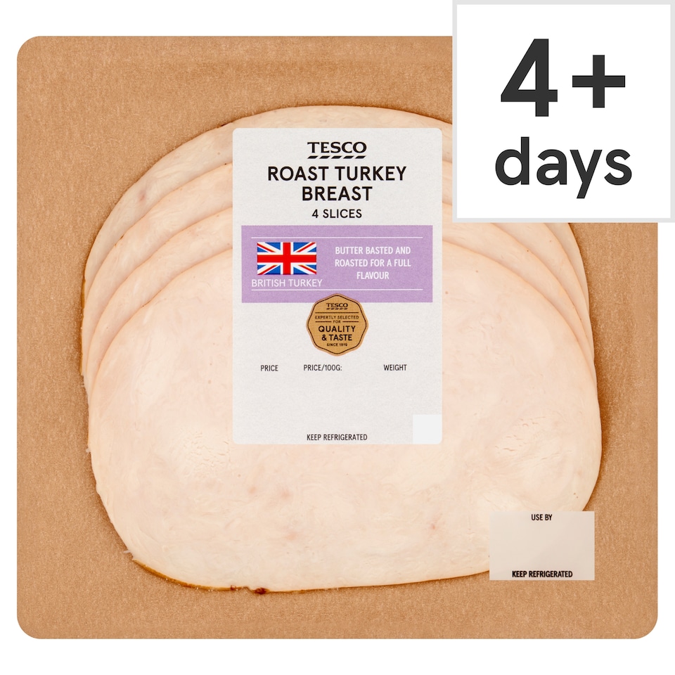 Tesco Deli Roast Turkey Breast 120G