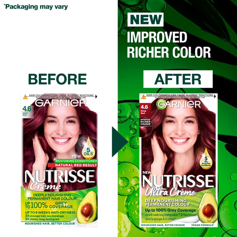 image 1 of Garnier Nutrisse 4.6 Deep Red Permanent Hair Dye