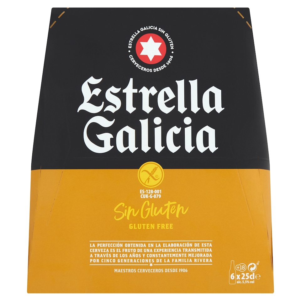 Estrella Galicia Gluten Free Beer 6X250ml
