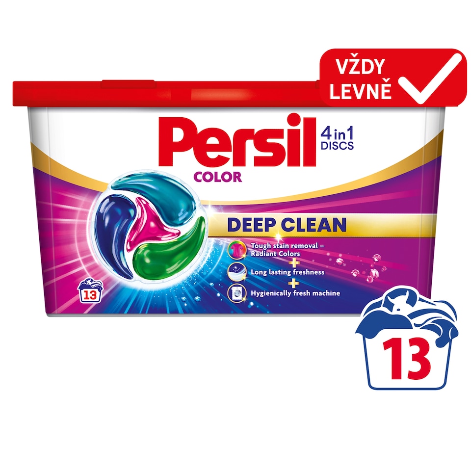Persil Discs 4in1 Deep Clean Color předdávkovaný prací prostředek 13 praní 13 x 16,5g (214,5g)