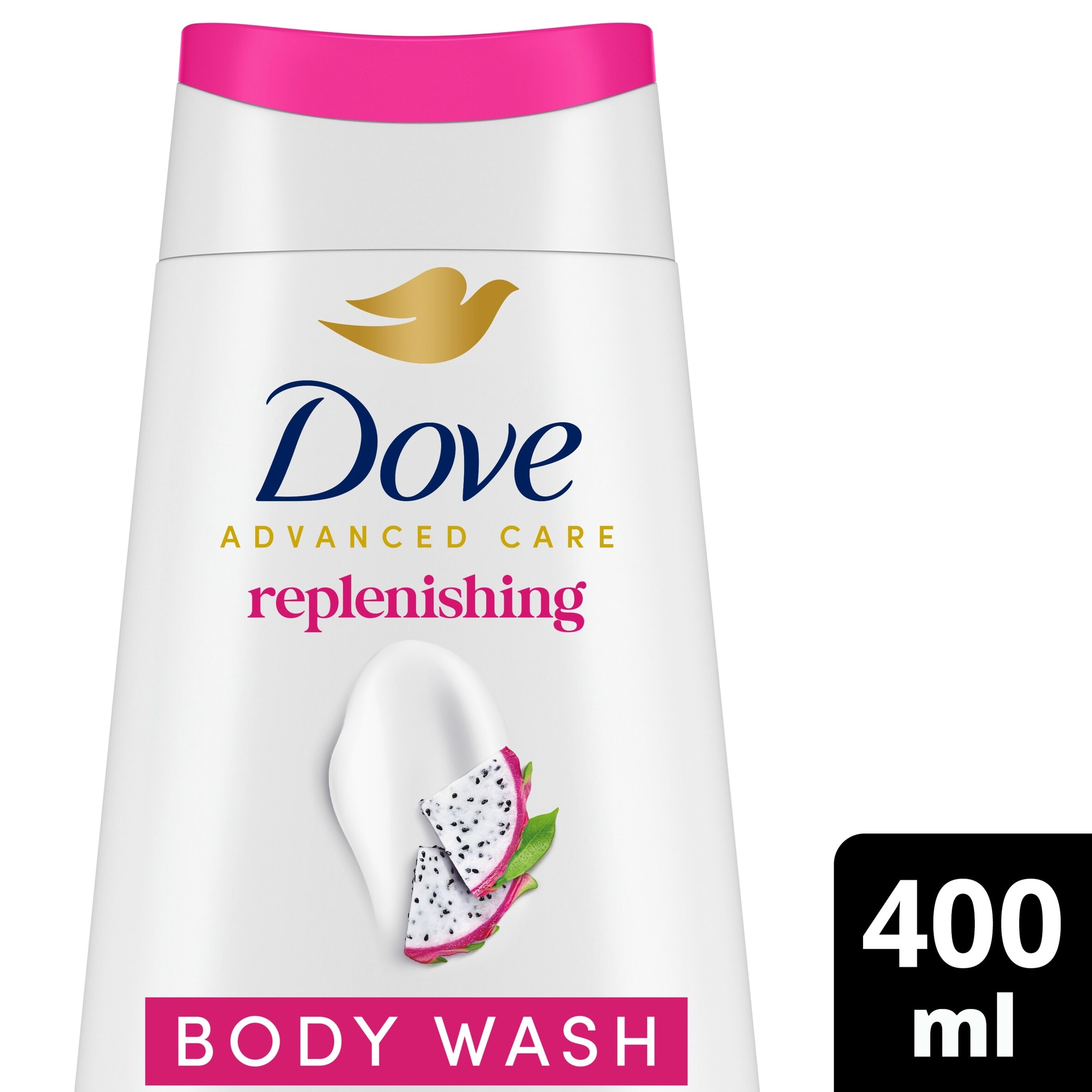 Dove Replenishing 24hr Moisturisation Advanced Care Dragon Fruit & Coconut Cream Body Wash Shower Gel 400ml