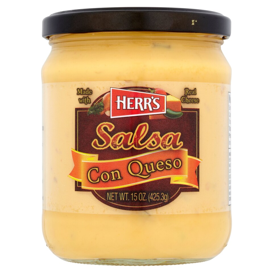 HERRS SALSA CON QUESO WITH REAL CHEESE 425.3G