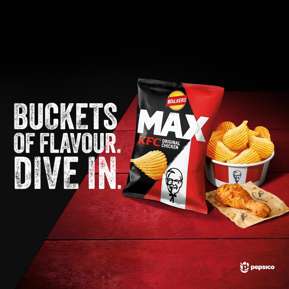 image 1 of Walkers MAX Kentucky Fried Chicken Crisps 50g