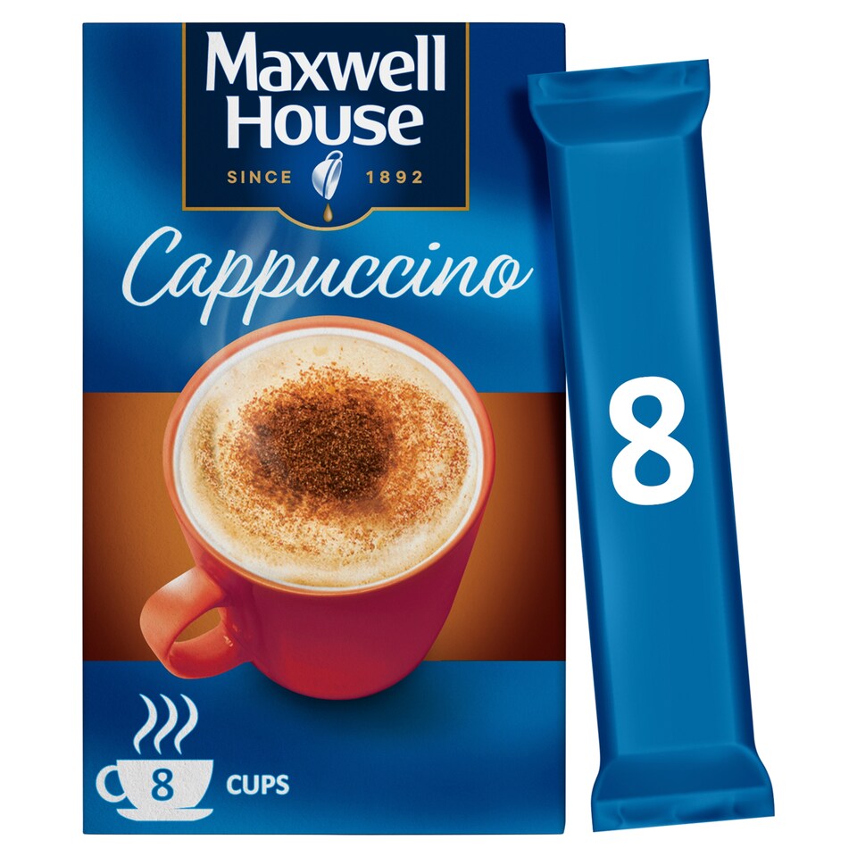 image 1 of Maxwell House Cappuccino Sachets 8pk 93.6g