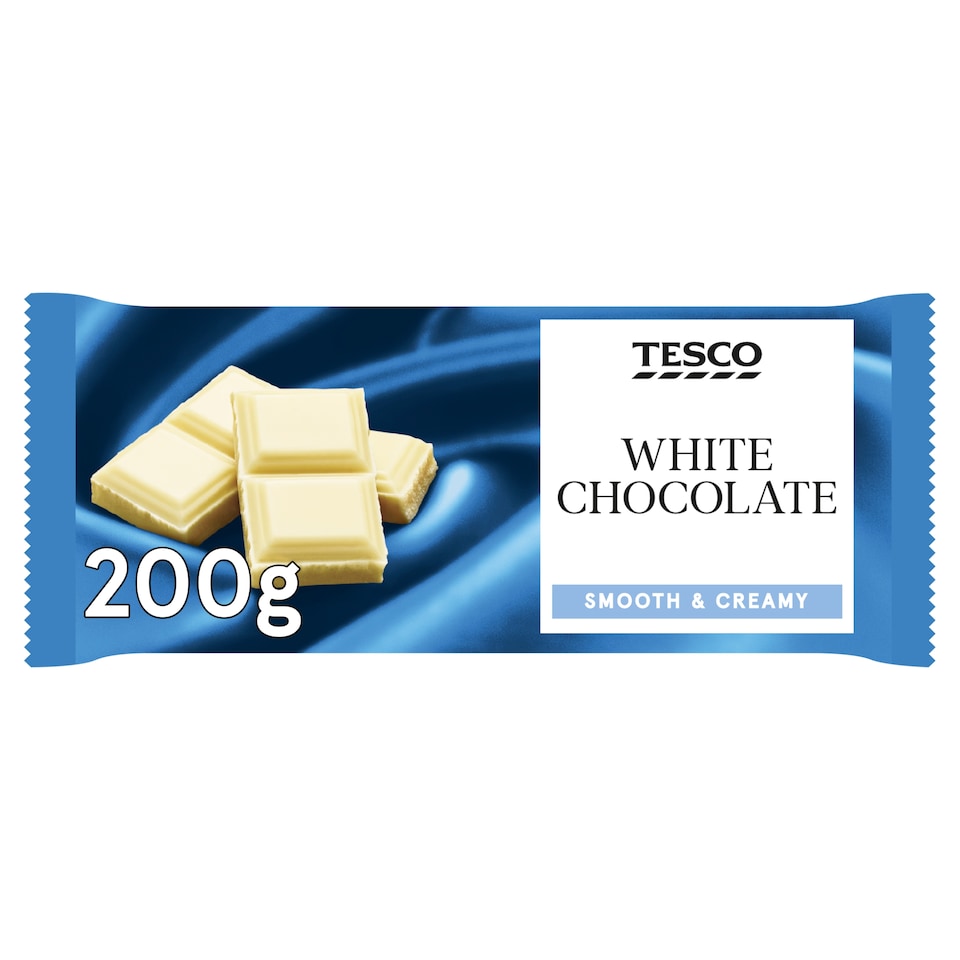 Tesco White Chocolate Bar 200G