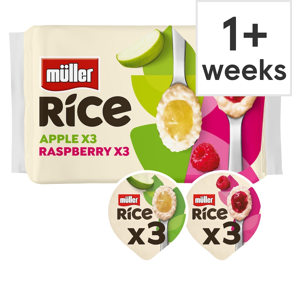 image 1 of Muller Rice Low Fat Dessert - Apple & Raspberry 6 x 170g