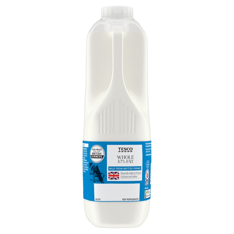 Tesco British Whole Milk 1.13L, 2 Pints