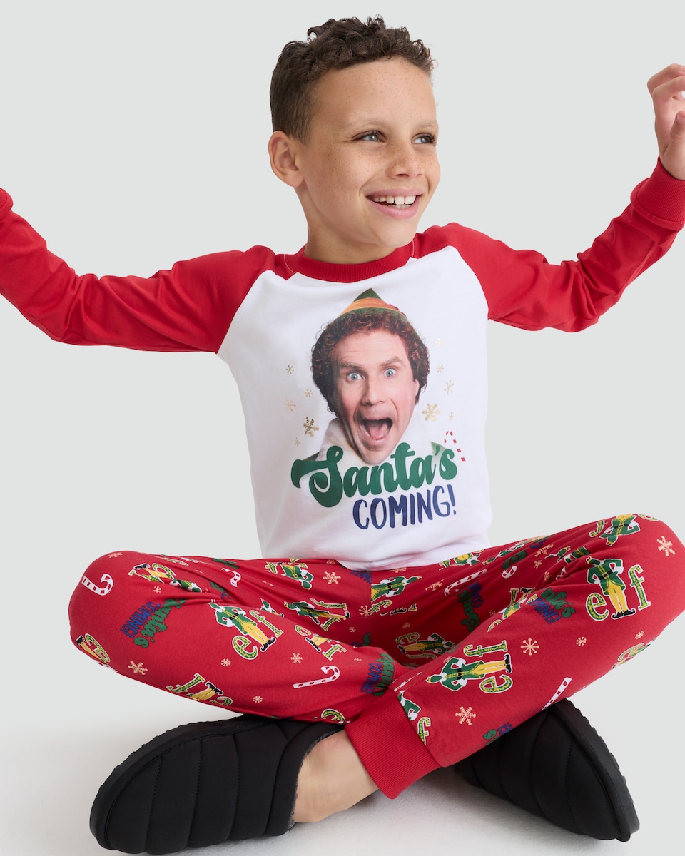 image 1 of Elf Pure Cotton Santa's Coming Pyjamas in Multi