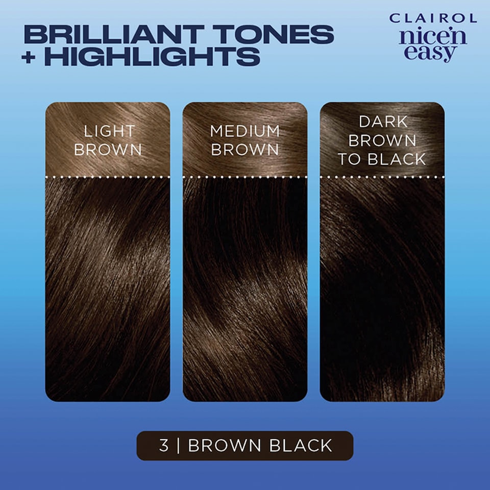 image 1 of Clairol Nice ‘N Easy Brown Black 3 Hair Dye