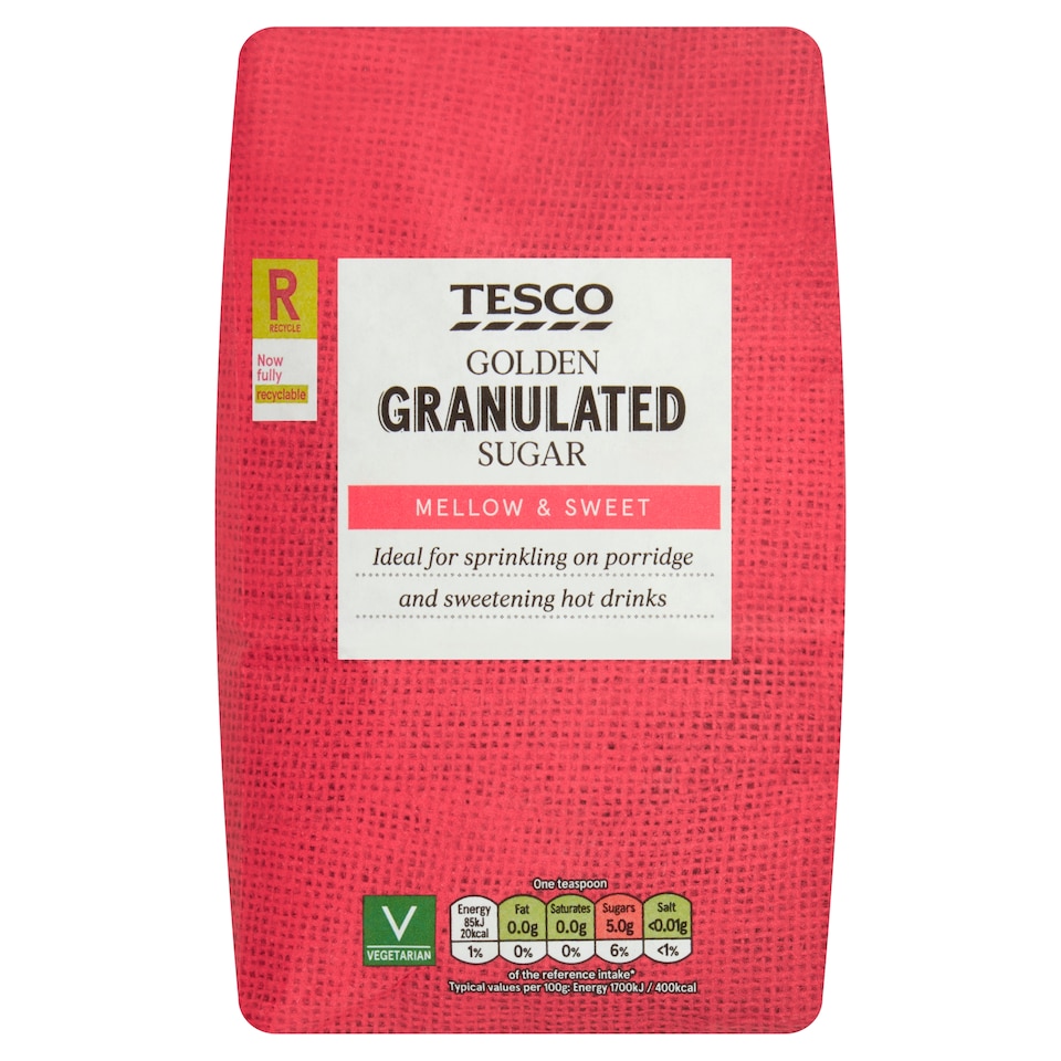 Tesco Golden Granulated Sugar 2Kg
