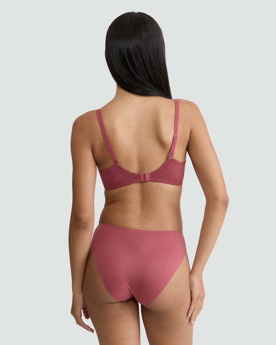 image 1 of F&F 2-Pack Contour Floral Lace High Leg Knickers in Purple