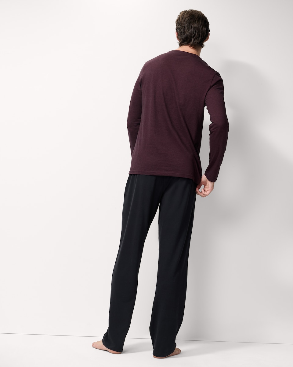 image 1 of F&F Pure Cotton Striped Pyjama Set in Purple