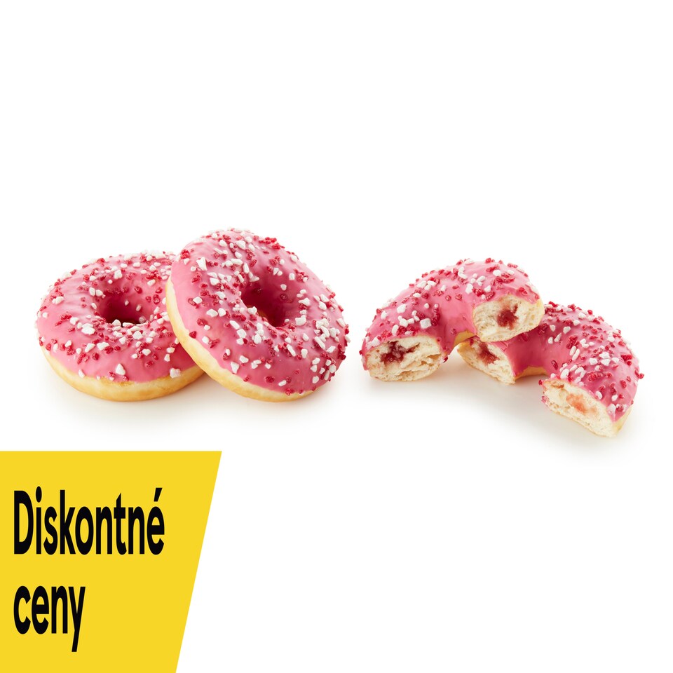 Donut s ružovou polevou a jahodovou príchuťou 56 g