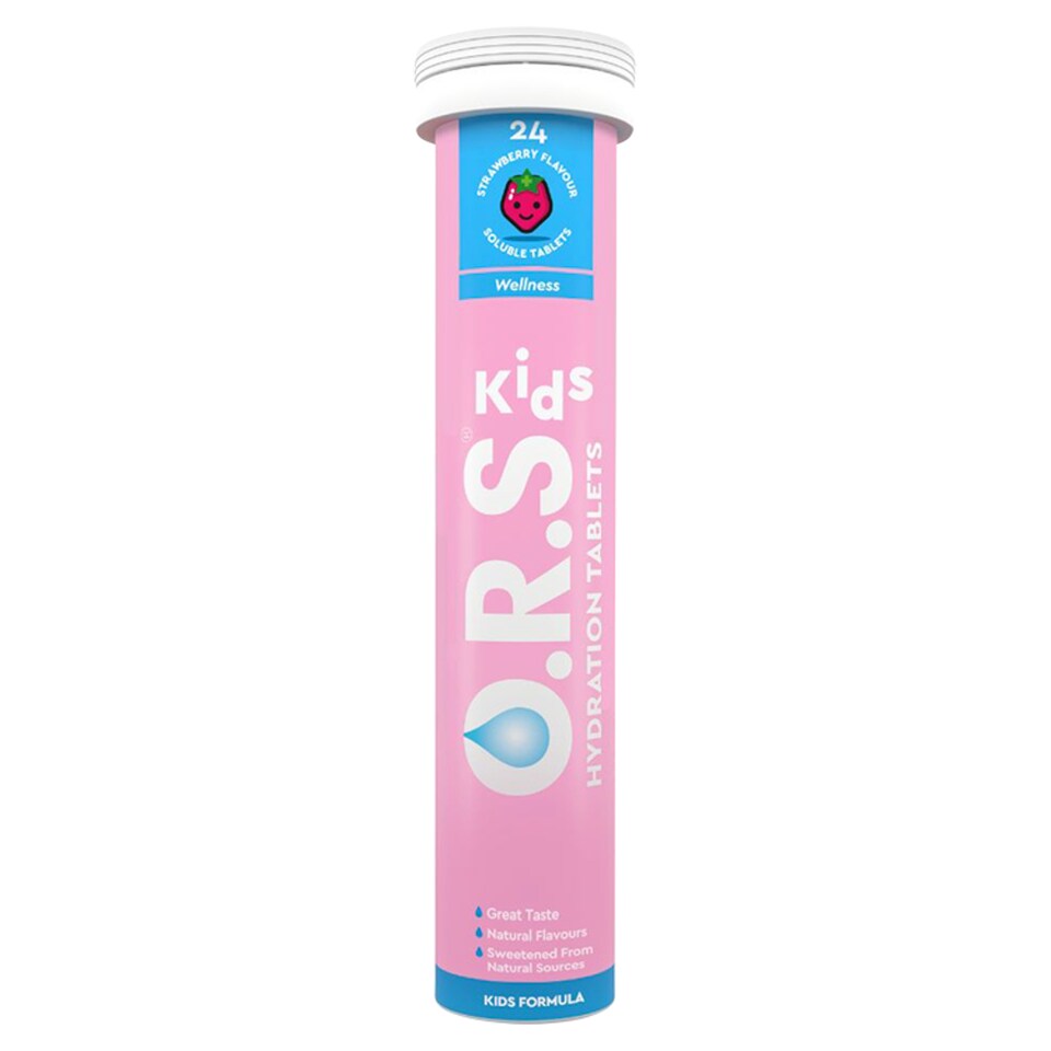O.R.S Kids Hydration Soluble Tablets - Strawberry 24s