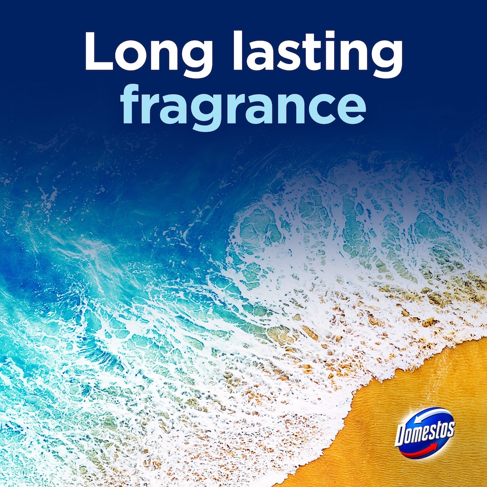 image 1 of Domestos Power 5 Toilet Rim Block Freshener Ocean 2x 50g