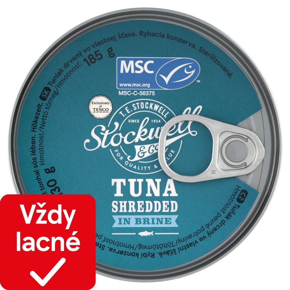 Stockwell & Co. Tuniak drvený vo vlastnej šťave 185 g
