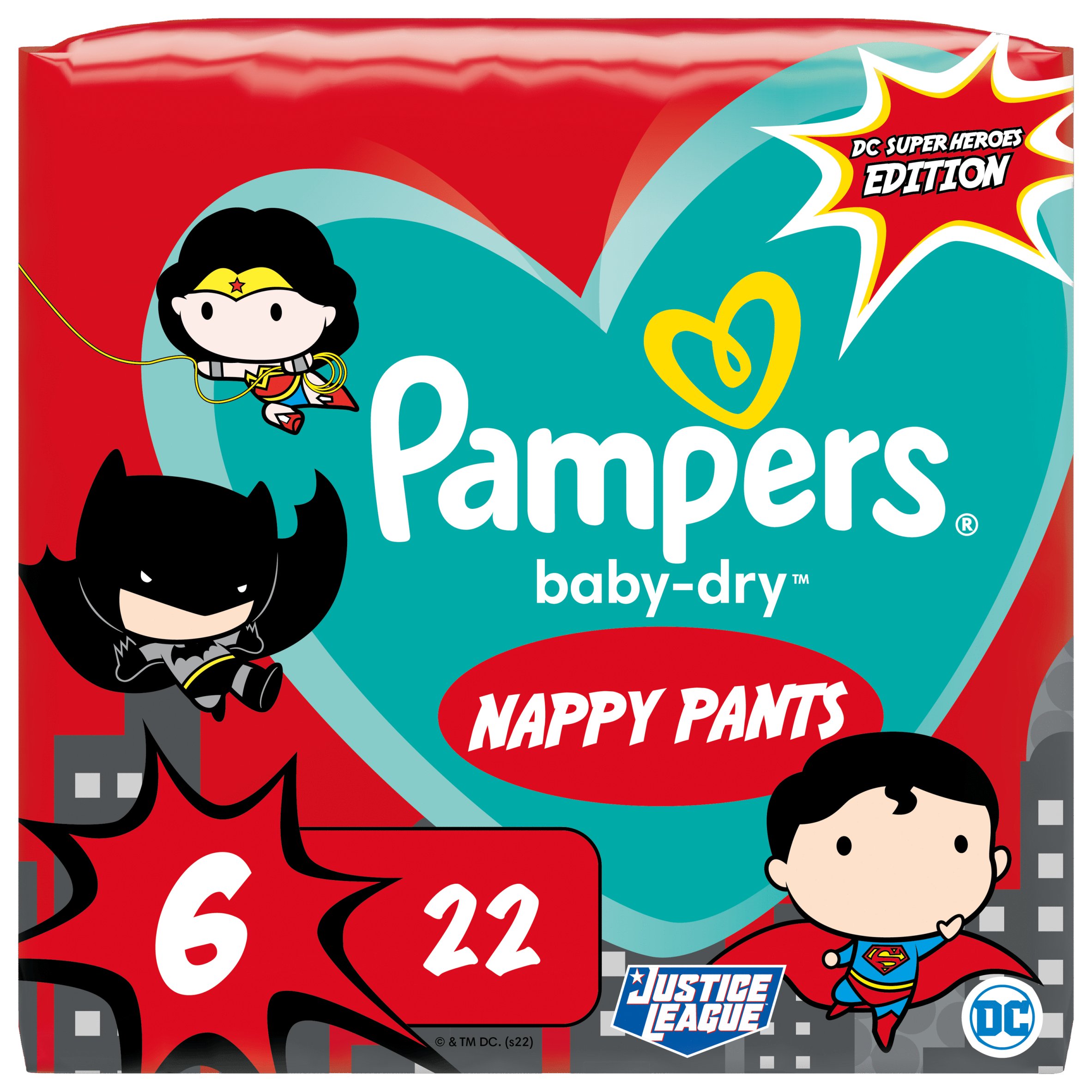 Pampers Baby Dry Dc Heroes Nappy Pants 