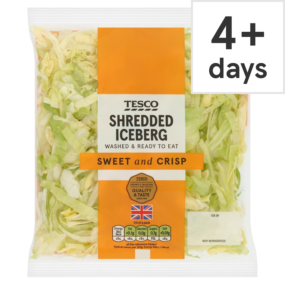 image 1 of Tesco Shredded Iceberg 130G