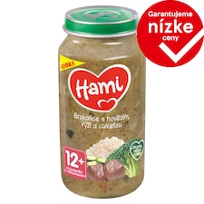 HAMI príkrm Brokolica s hovädzím, ryžou a cuketou 12+ 250 g