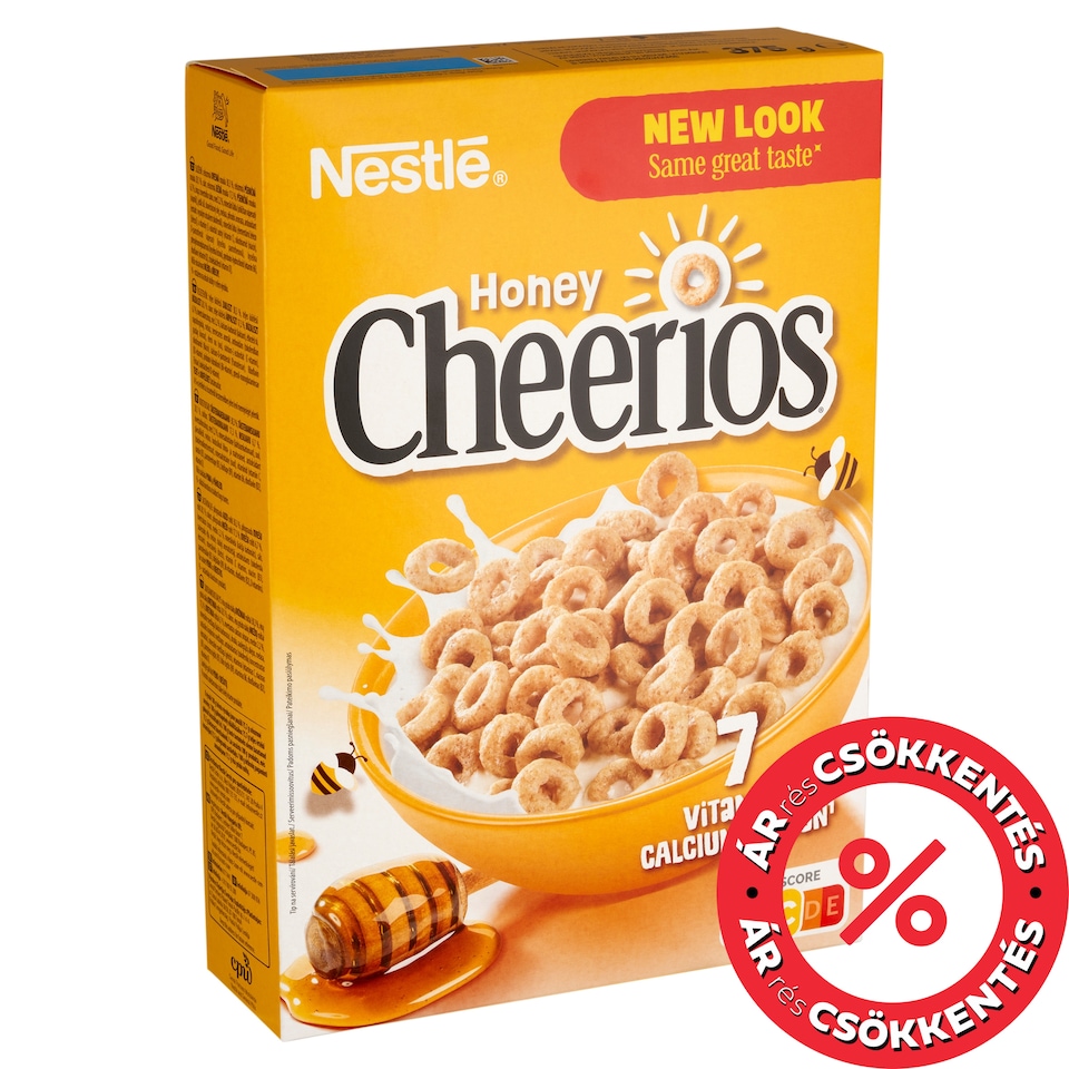 Nestlé Cheerios mézes, ropogós gabonakarika vitaminokkal és ásványi anyagokkal 375 g