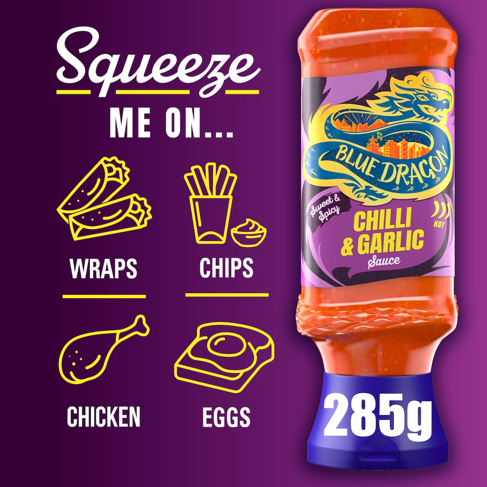 image 1 of Blue Dragon Sweet and Spicy Chilli & Garlic Sauce 285g