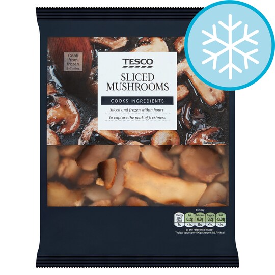 Tesco Sliced Mushrooms 500G Tesco Groceries