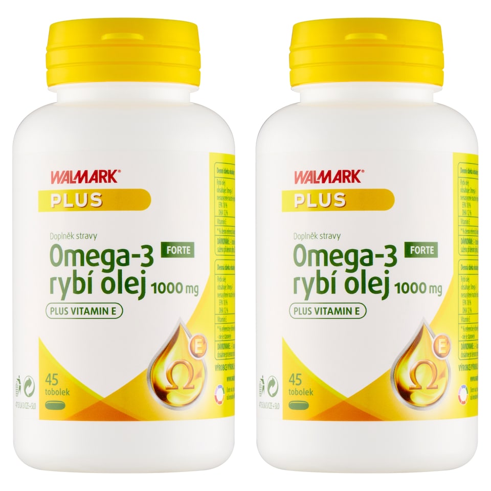 Obrázek 1 pro produkt Walmark Plus Forte omega-3 rybí olej 1000 mg doplněk stravy 90 tobolek 114,6g