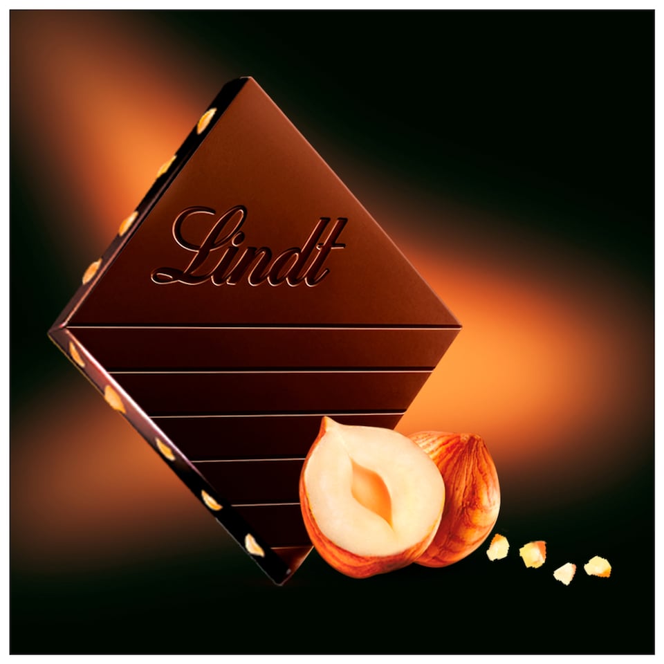 image 1 of Lindt Excellence Caramelised Hazelnut Dark Chocolate 100G