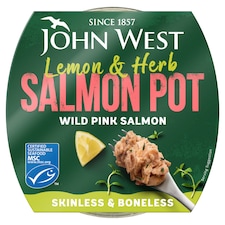 John West Pink Salmon Fridge Pot Lemon & Herb 80g