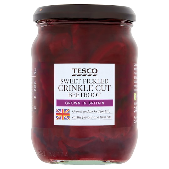 Tesco Sweet Pickled Crinkle Cut Beetroot 340G Tesco Groceries