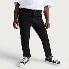 F&F Boys Cotton Rich Slim Fit Jeans in Black