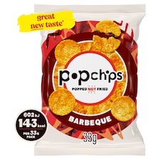 Popchips Barbeque Grab Bag Crisps 33g