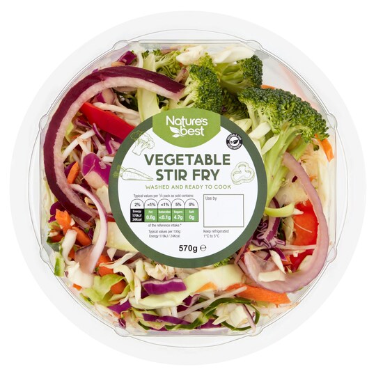 Nature's Best Mixed Vegetable Stir Fry 570G Tesco Groceries