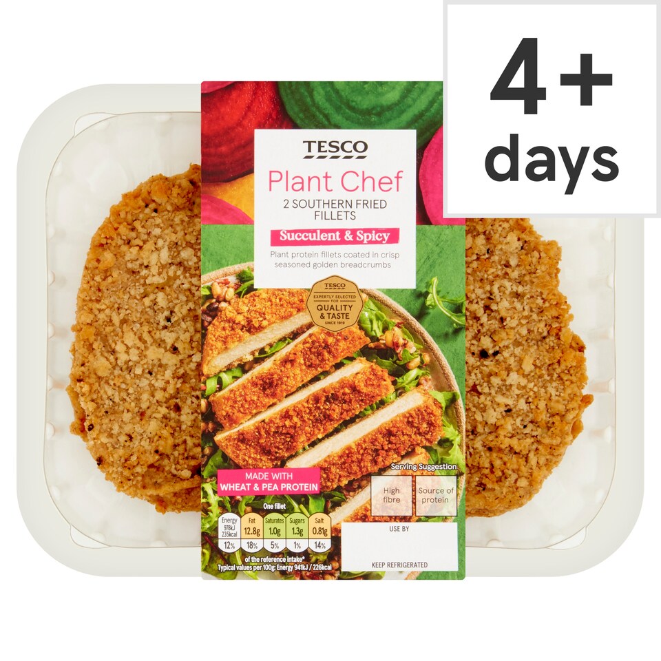 Tesco Plant Chef 2 Southern Fried Fillets 230G