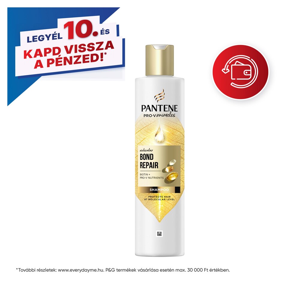 Pantene Molecular Bond Repair sampon biotinnal 250ml Pro-V koncentrált formula 1. kép