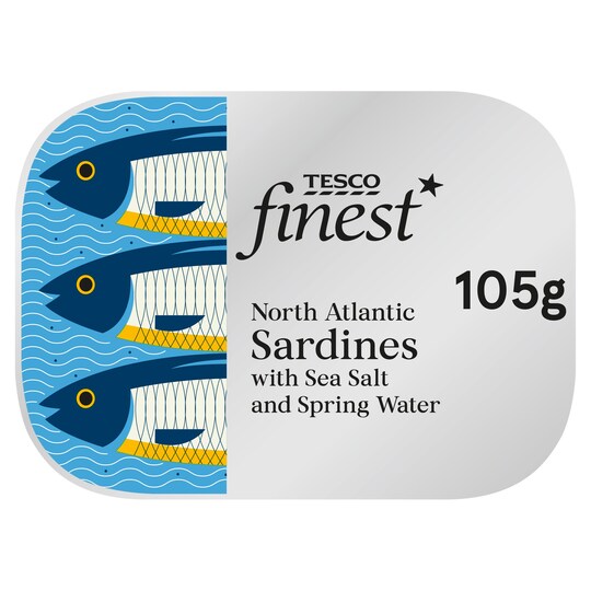 Tesco Finest Sardines In Water 105G Tesco Groceries