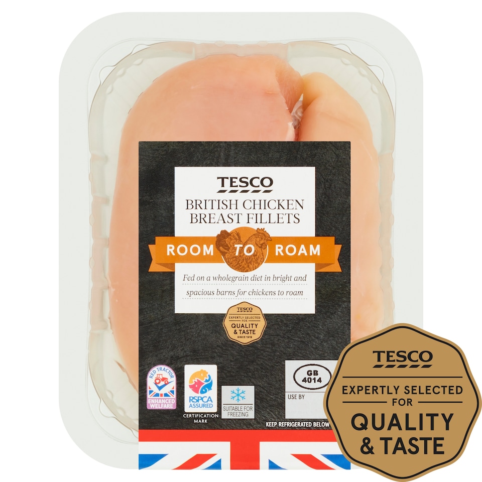 Tesco Room To Roam British Chicken Breast Portions 300G