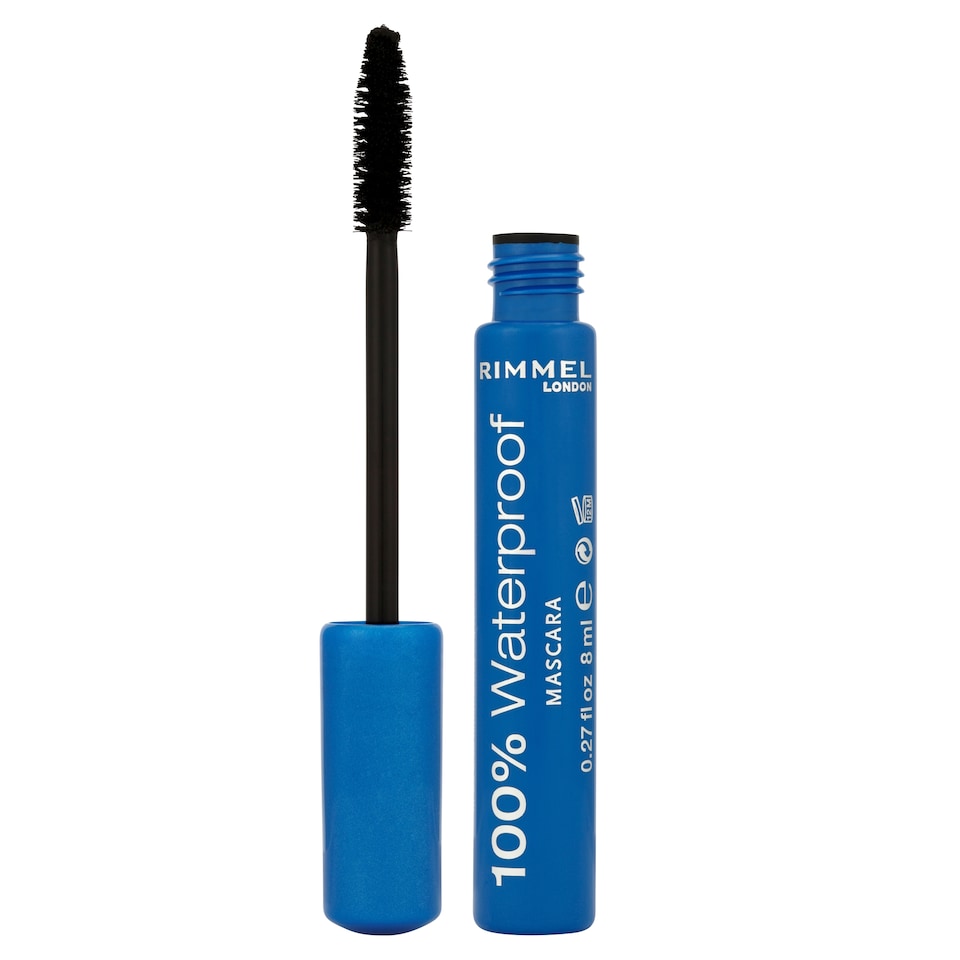 image 1 of Rimmel 100% Waterproof Mascara Black/Black